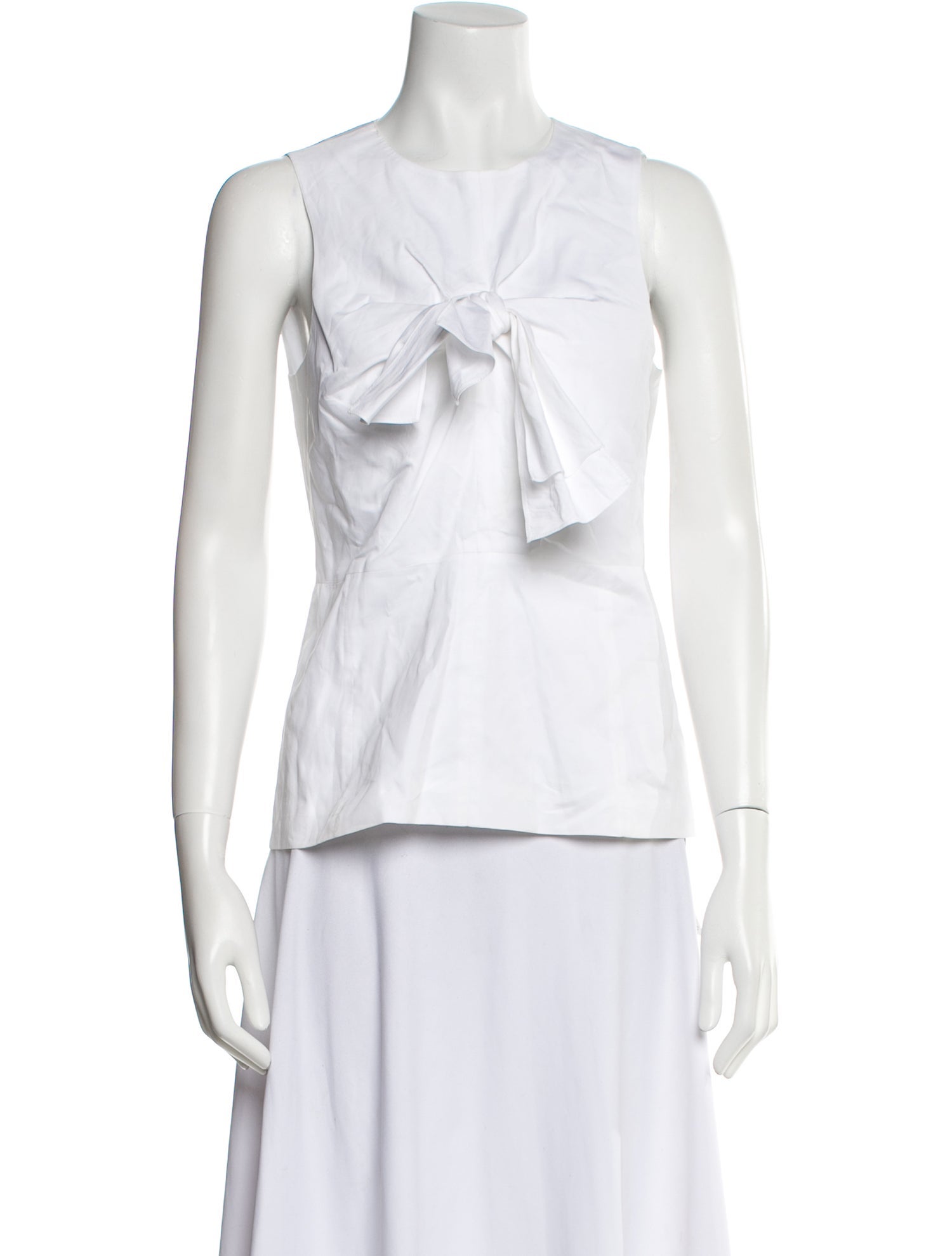 Tibi Crew Neck Sleeveless Top