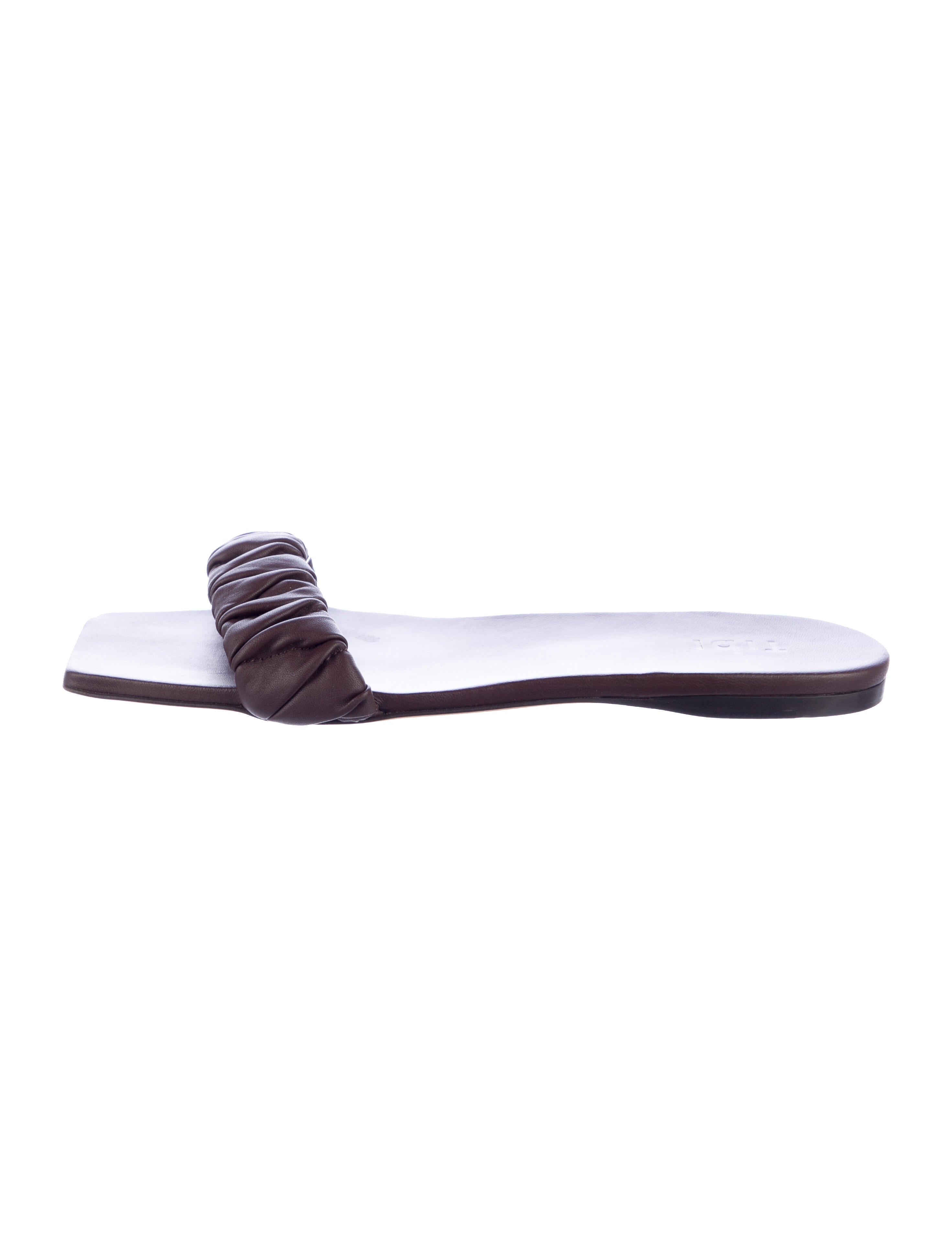 Tibi Leather Slides