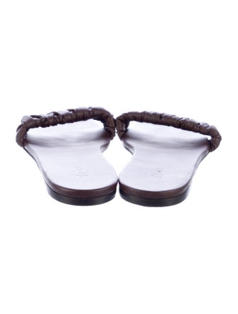 Tibi Leather Slides