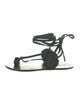Tibi Suede Ruffle Embellishment Gladiator Sandals