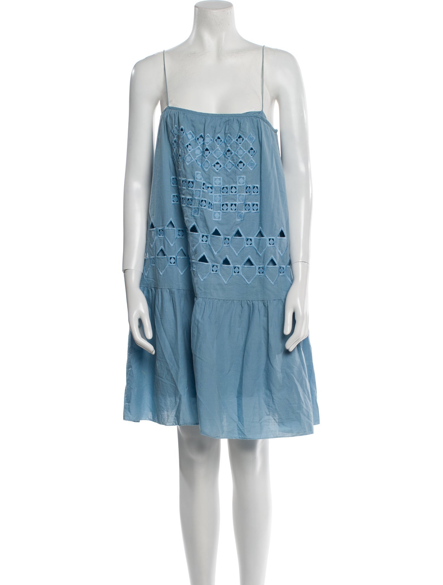 Tibi Square Neckline Mini Dress