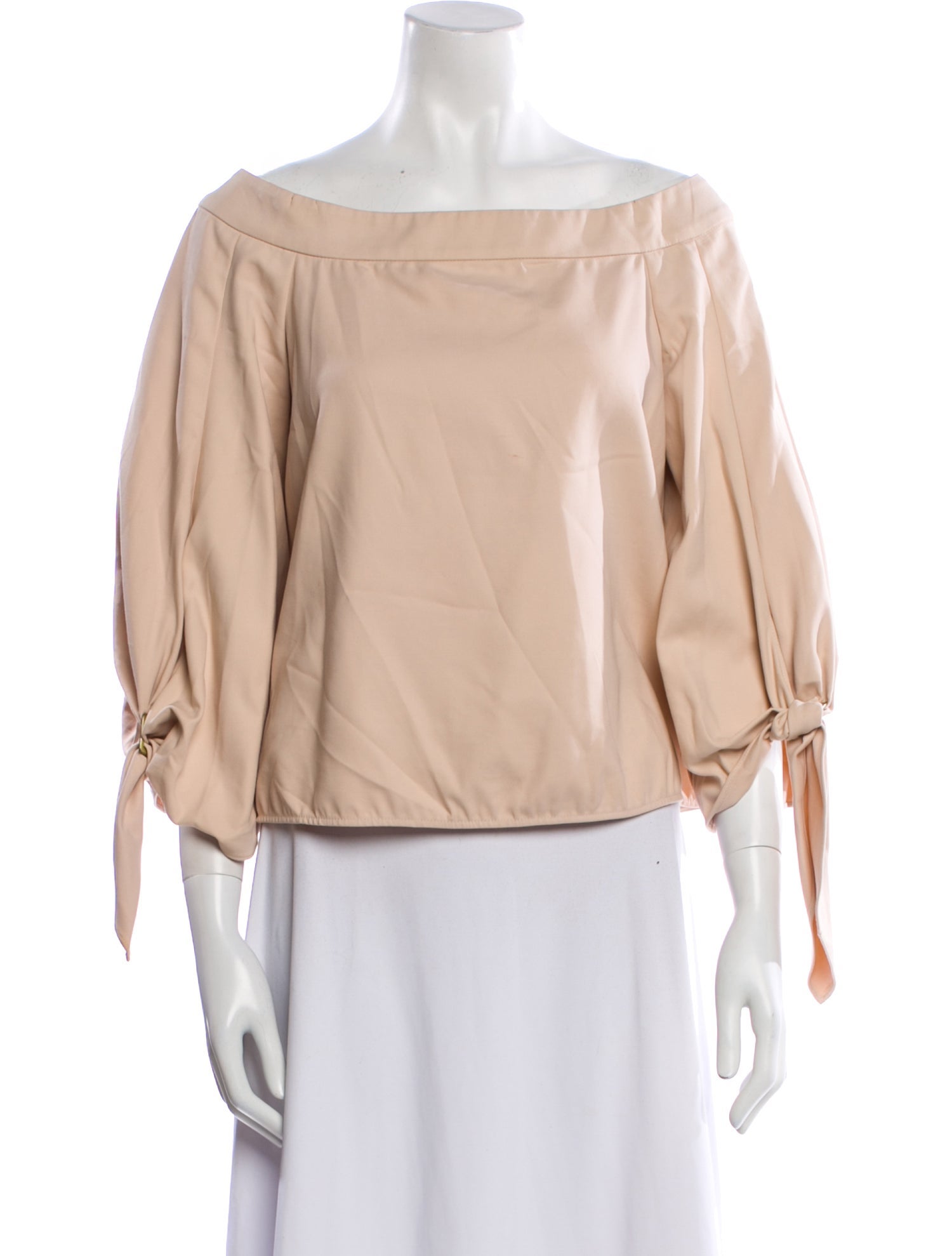 Tibi Bateau Neckline Three-Quarter Sleeve Blouse