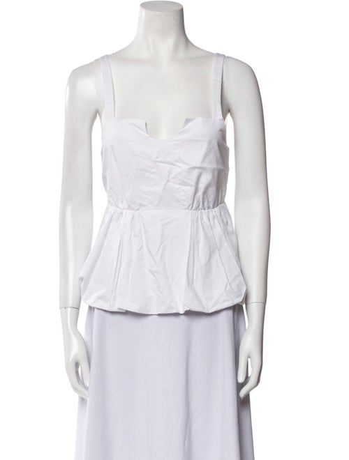 Tibi Square Neckline Sleeveless Top