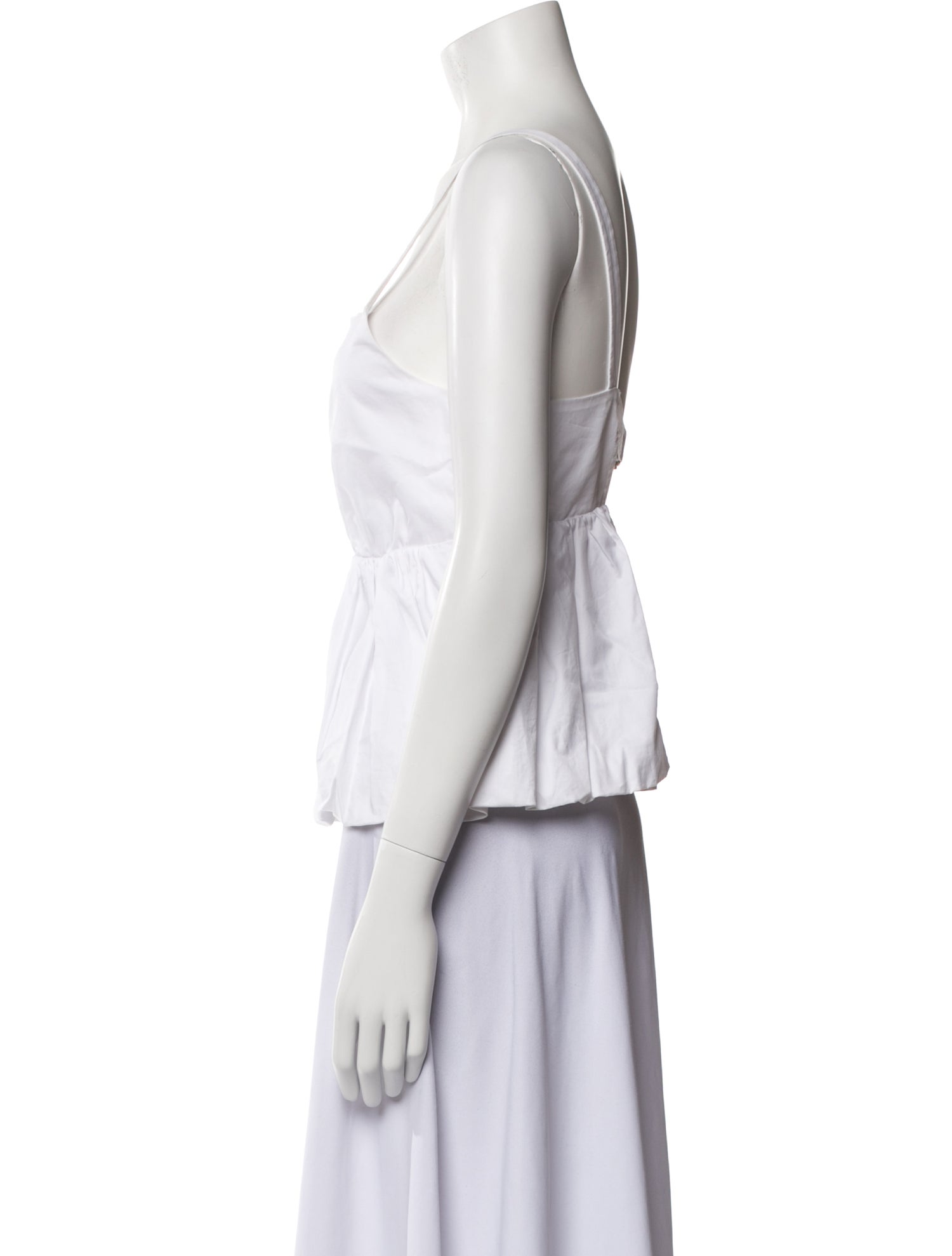 Tibi Square Neckline Sleeveless Top