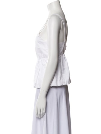 Tibi Square Neckline Sleeveless Top