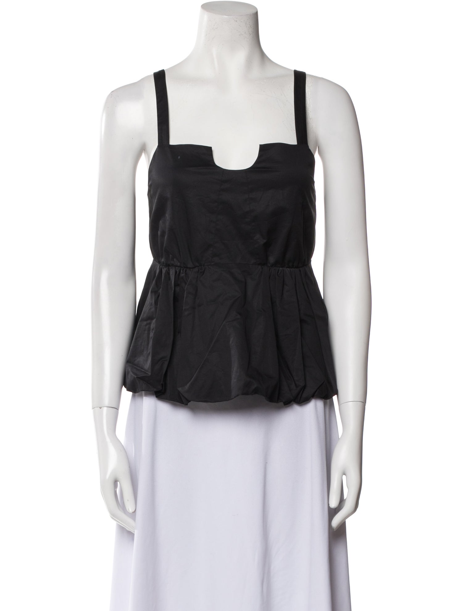 Tibi Square Neckline Sleeveless Top