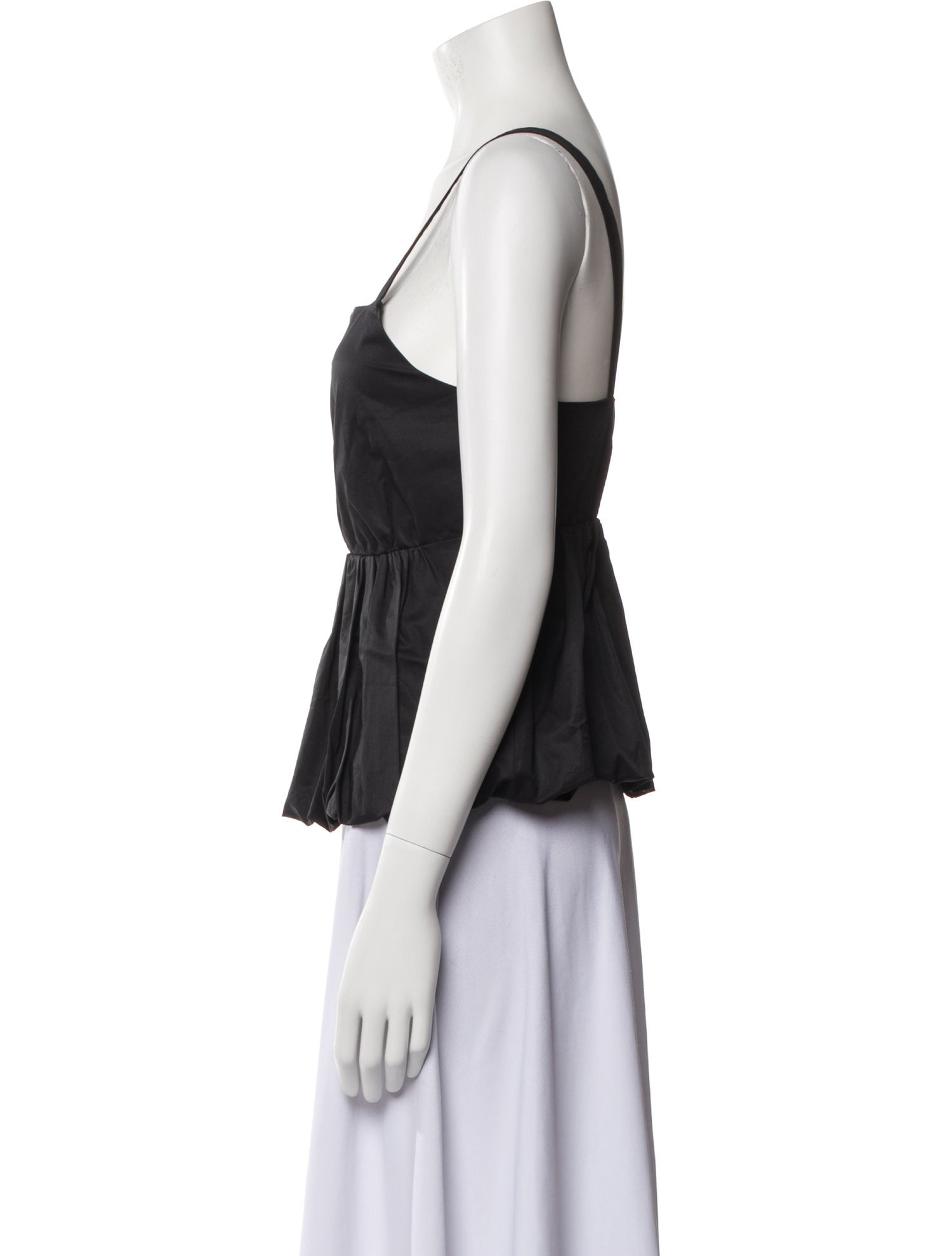 Tibi Square Neckline Sleeveless Top