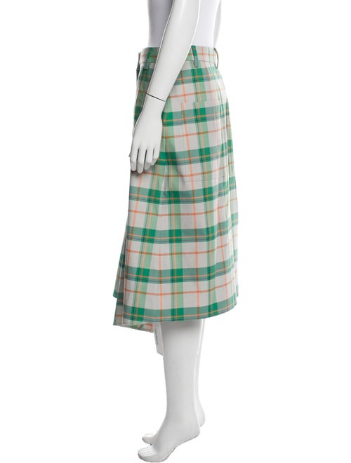 Tibi Plaid Print Midi Length Skirt