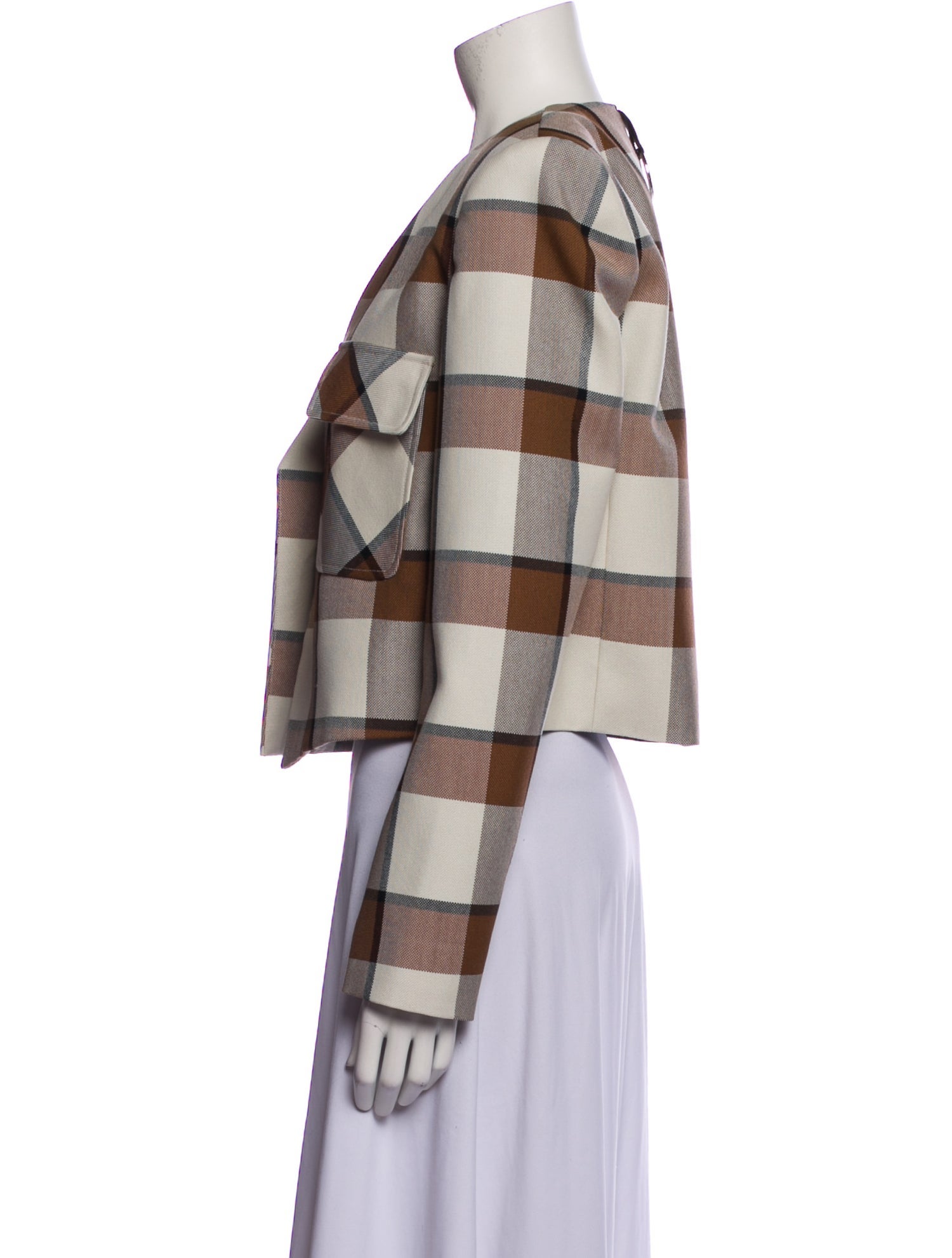 Tibi Plaid Print Blazer