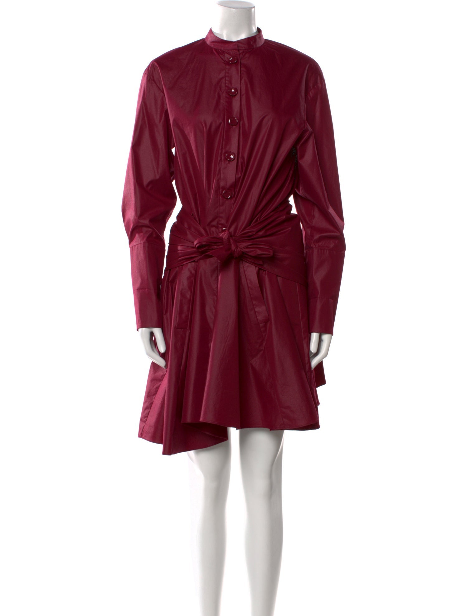 Tibi Mock Neck Knee-Length Dress