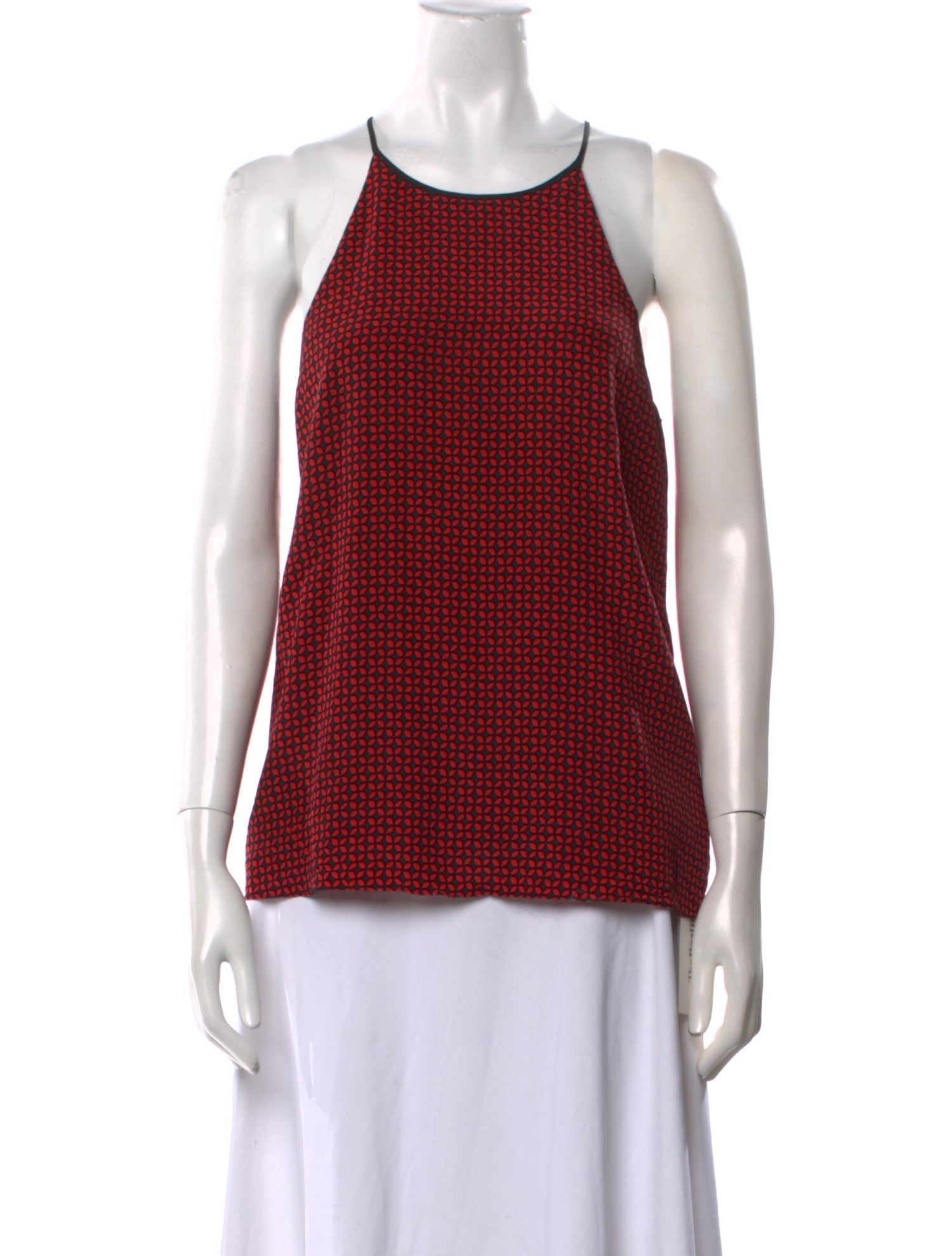 Tibi Printed Scoop Neck Top