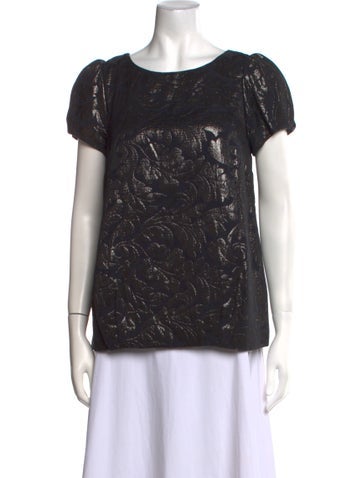 Tibi Tops Scoop Neck Short Sleeve T-Shirt M