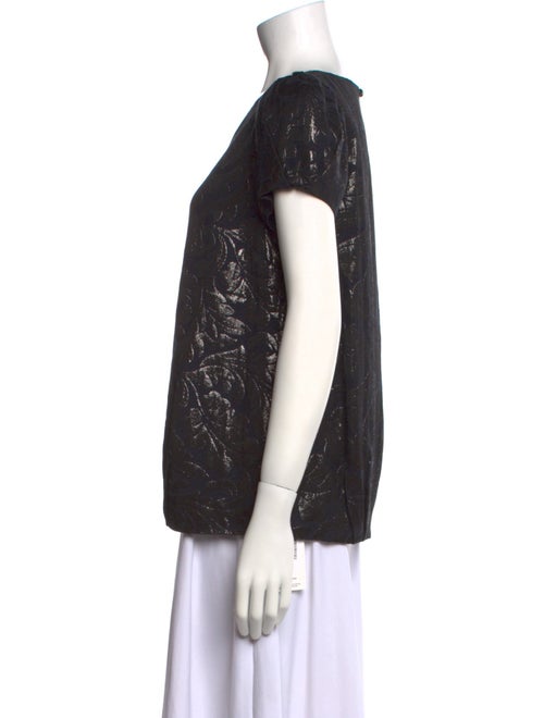 Tibi Scoop Neck Short Sleeve T-Shirt