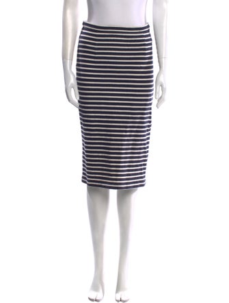 Tibi Striped Knee-Length Skirt