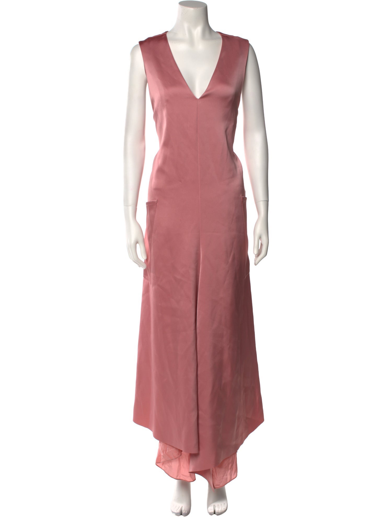 Tibi V-Neck Long Dress