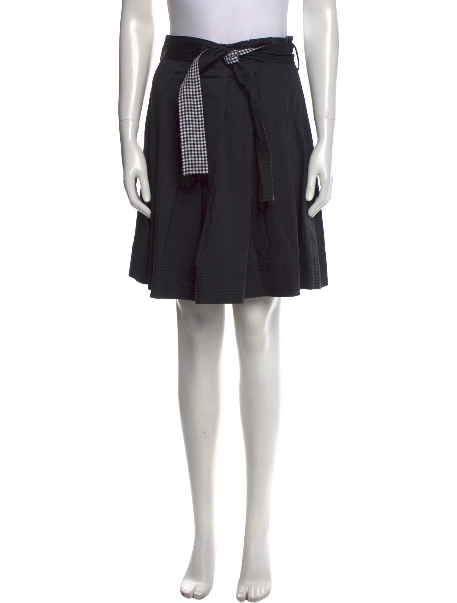 Tibi Pleated Accents Knee-Length Skirt