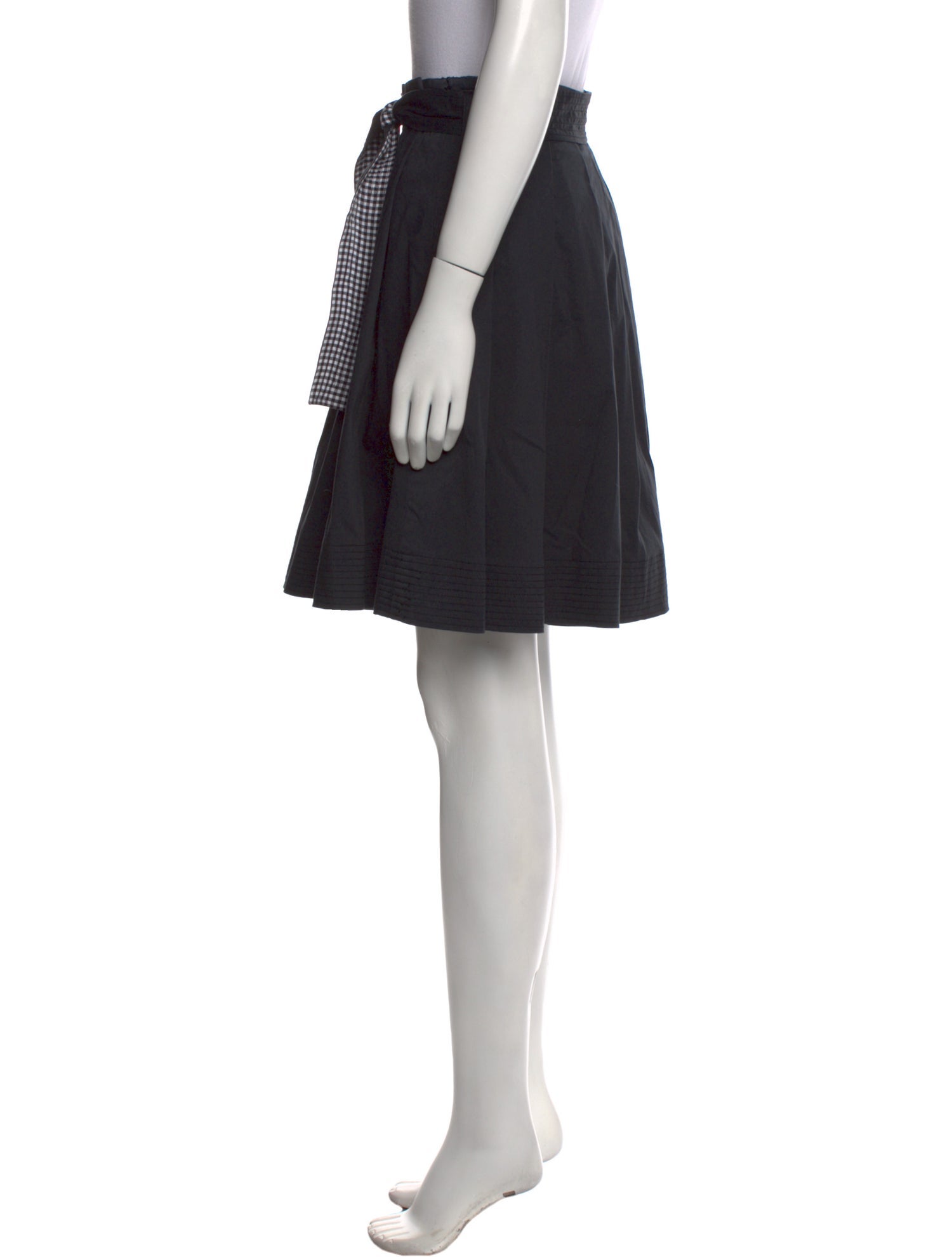 Tibi Pleated Accents Knee-Length Skirt