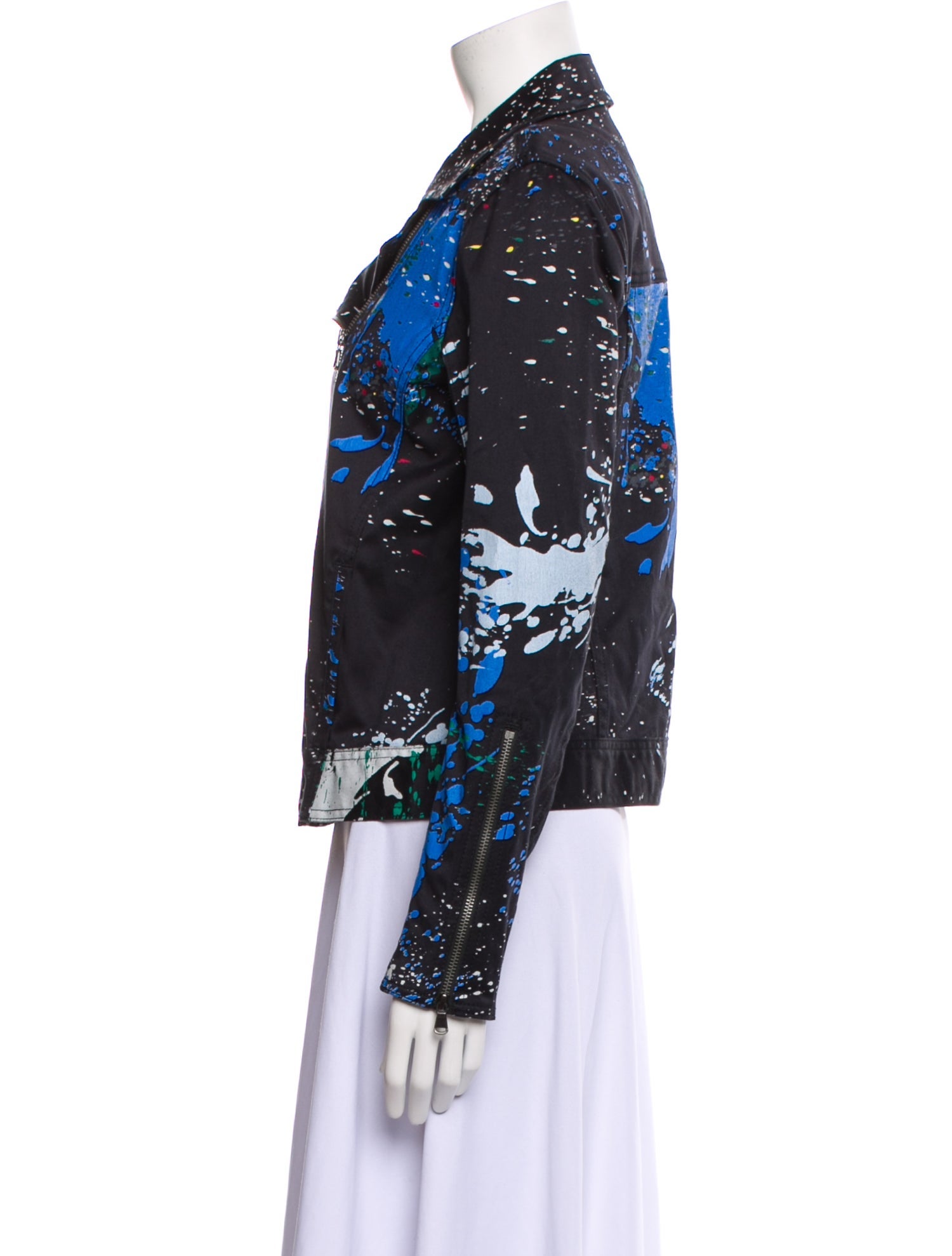 Tibi Printed Biker Jacket