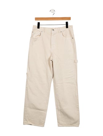 Tibi High-Rise Straight Leg Jeans