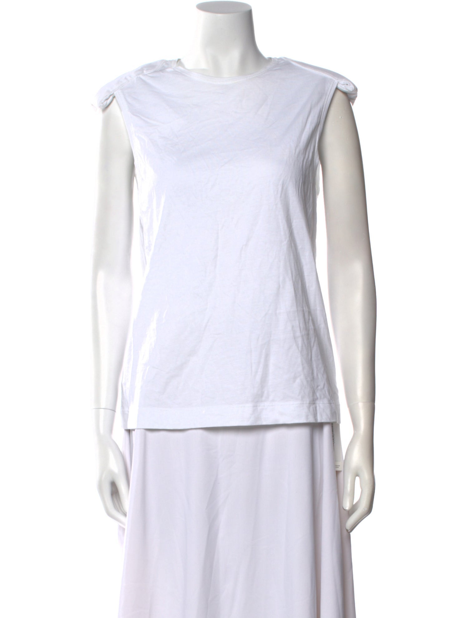 Tibi Crew Neck Sleeveless Top