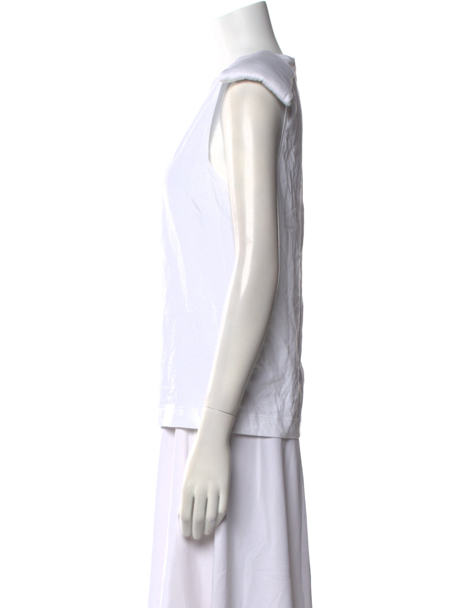 Tibi Crew Neck Sleeveless Top