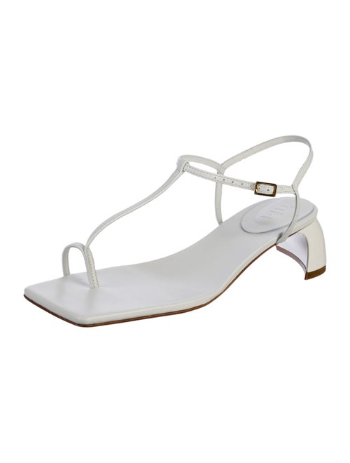 Tibi Leather T-Strap Sandals