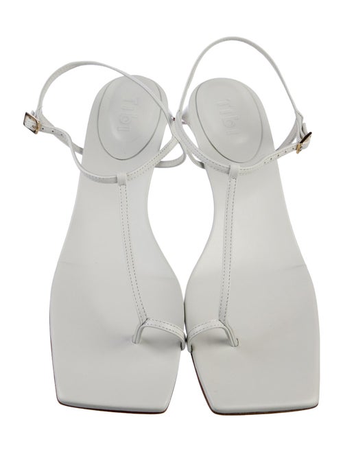 Tibi Leather T-Strap Sandals