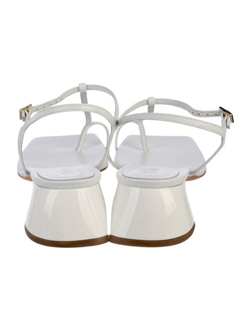 Tibi Leather T-Strap Sandals