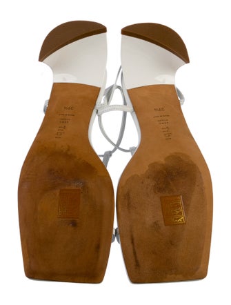 Tibi Leather T-Strap Sandals