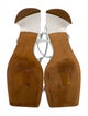Tibi Leather T-Strap Sandals