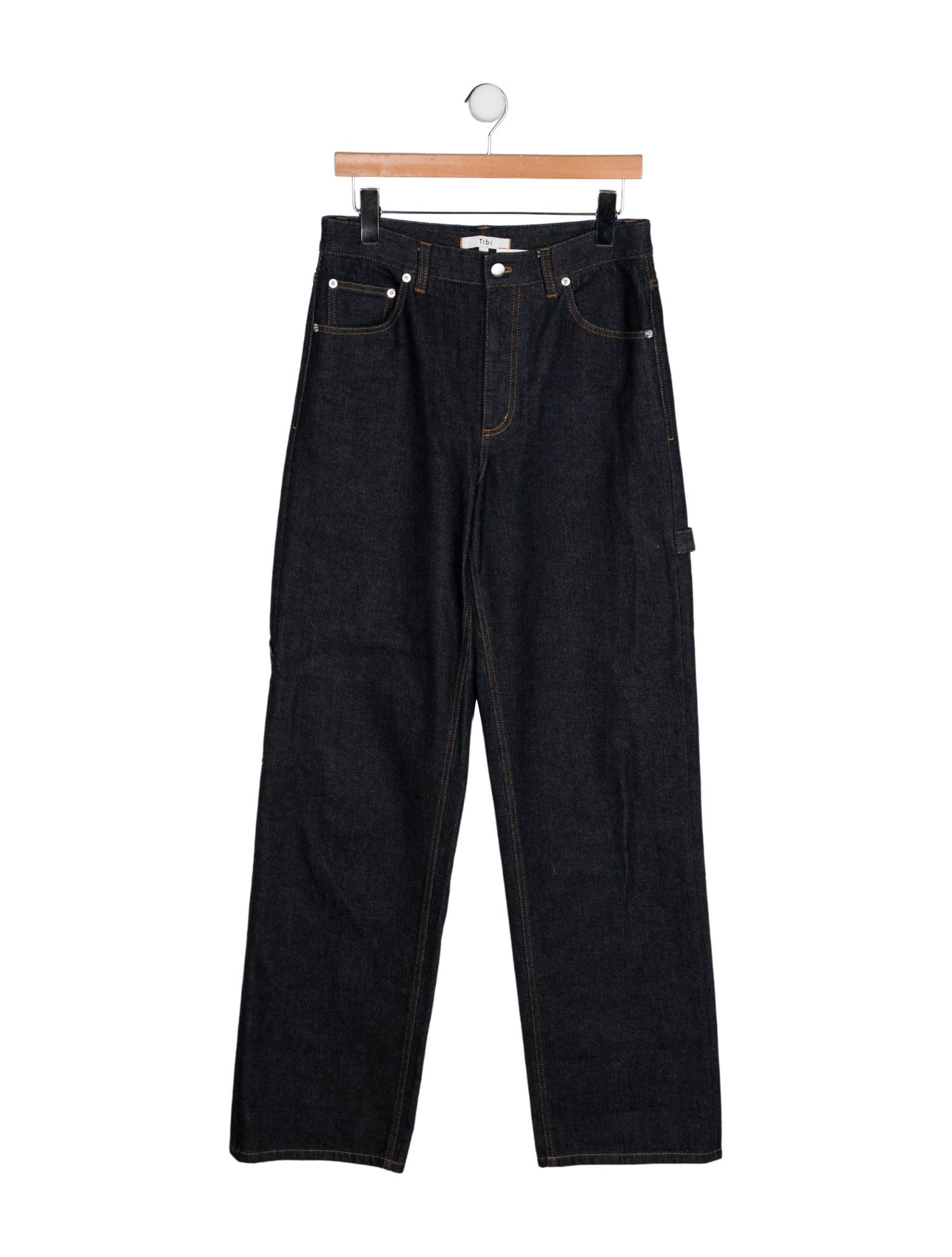 Tibi High-Rise Wide Leg Jeans