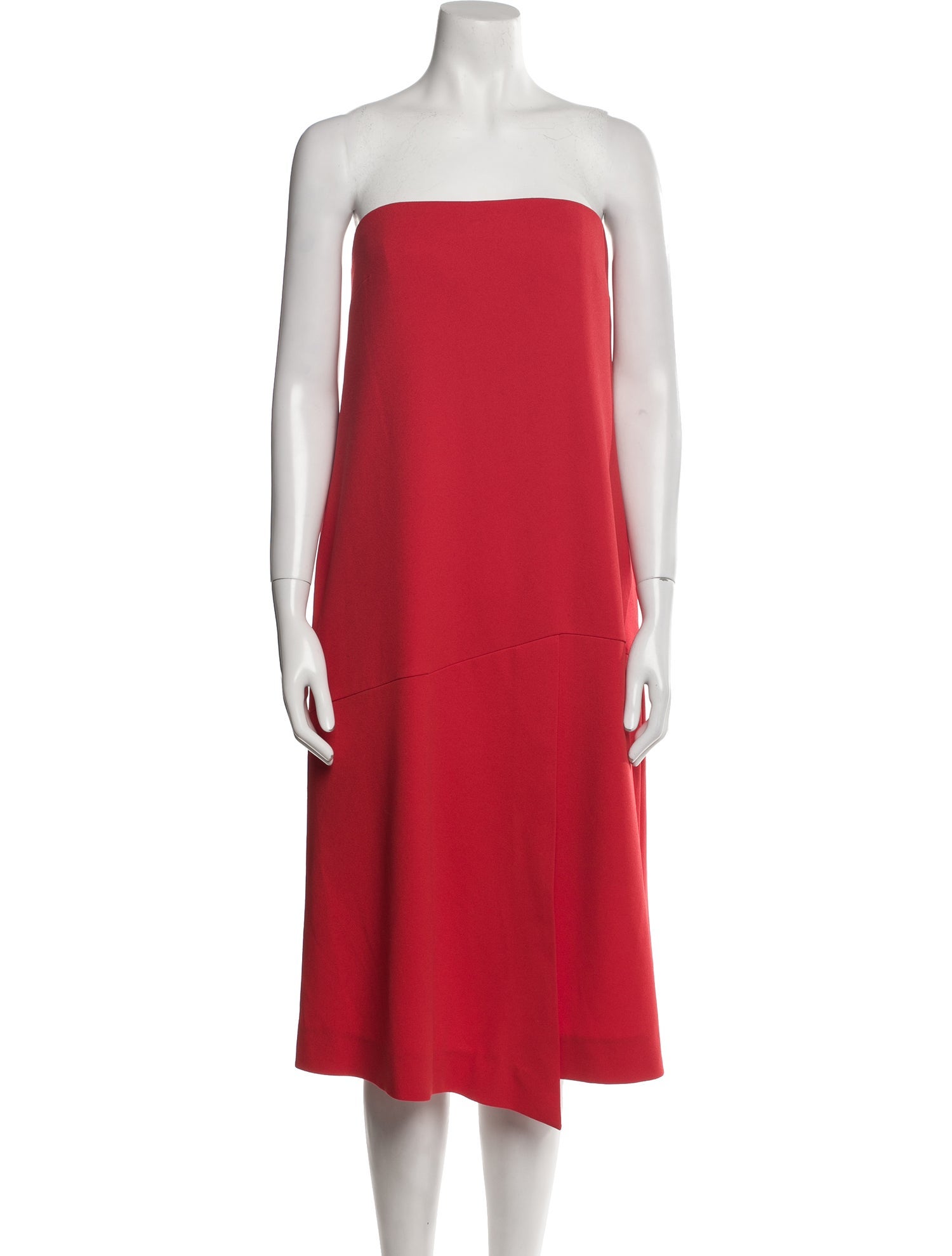 Tibi Strapless Knee-Length Dress