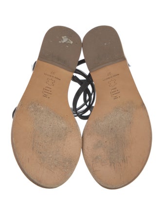 Tibi Leather Slingback Sandals