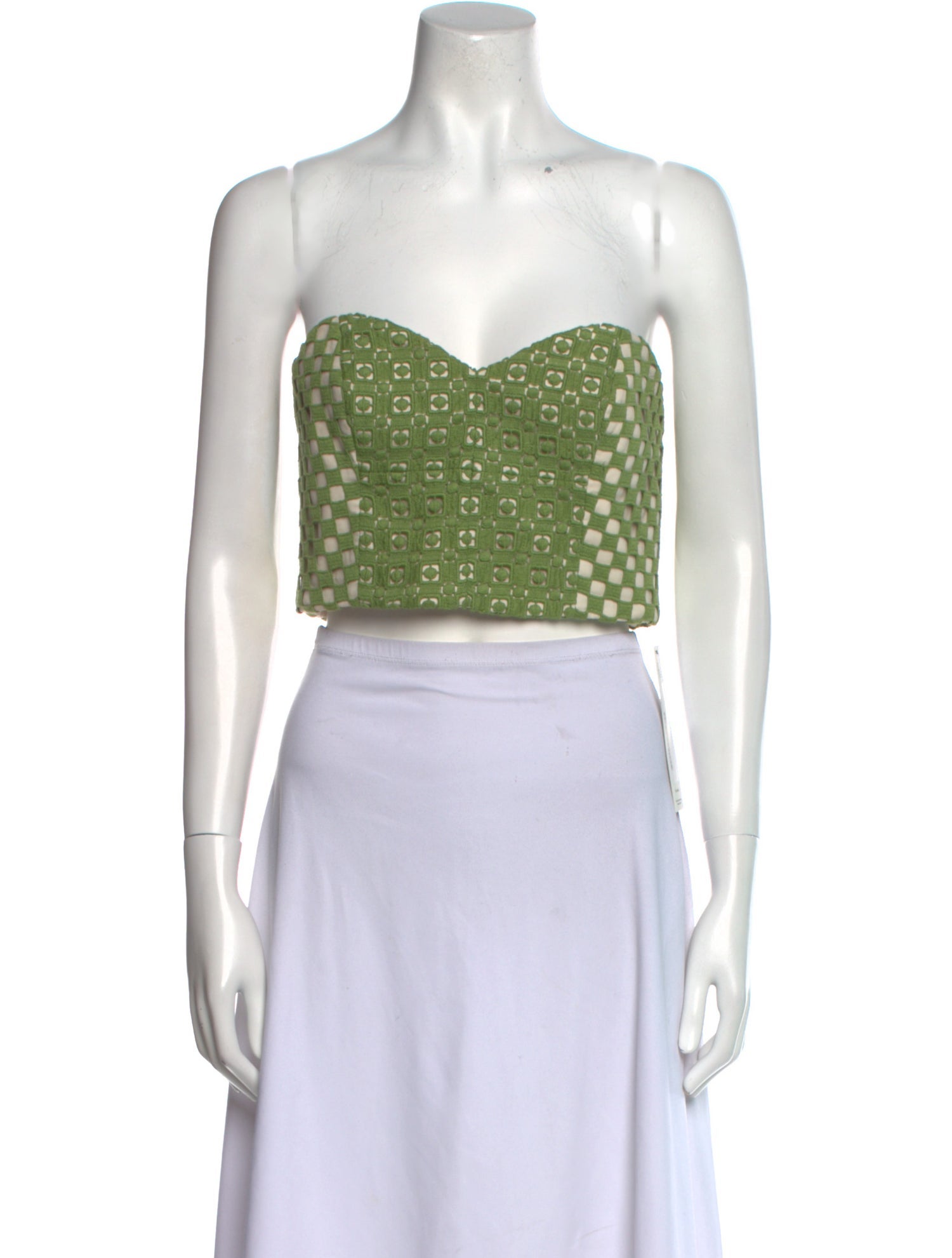 Tibi Strapless Crop Top