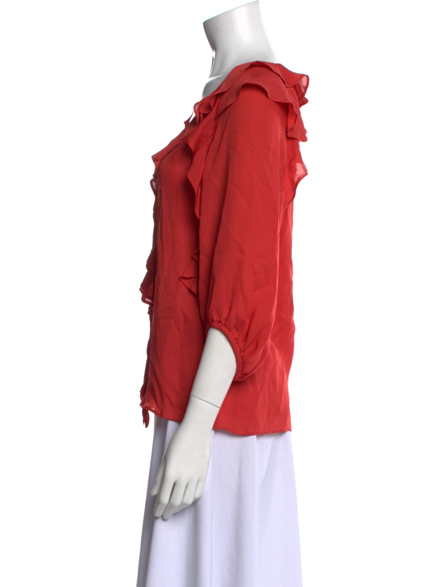 Tibi Silk V-Neck Blouse