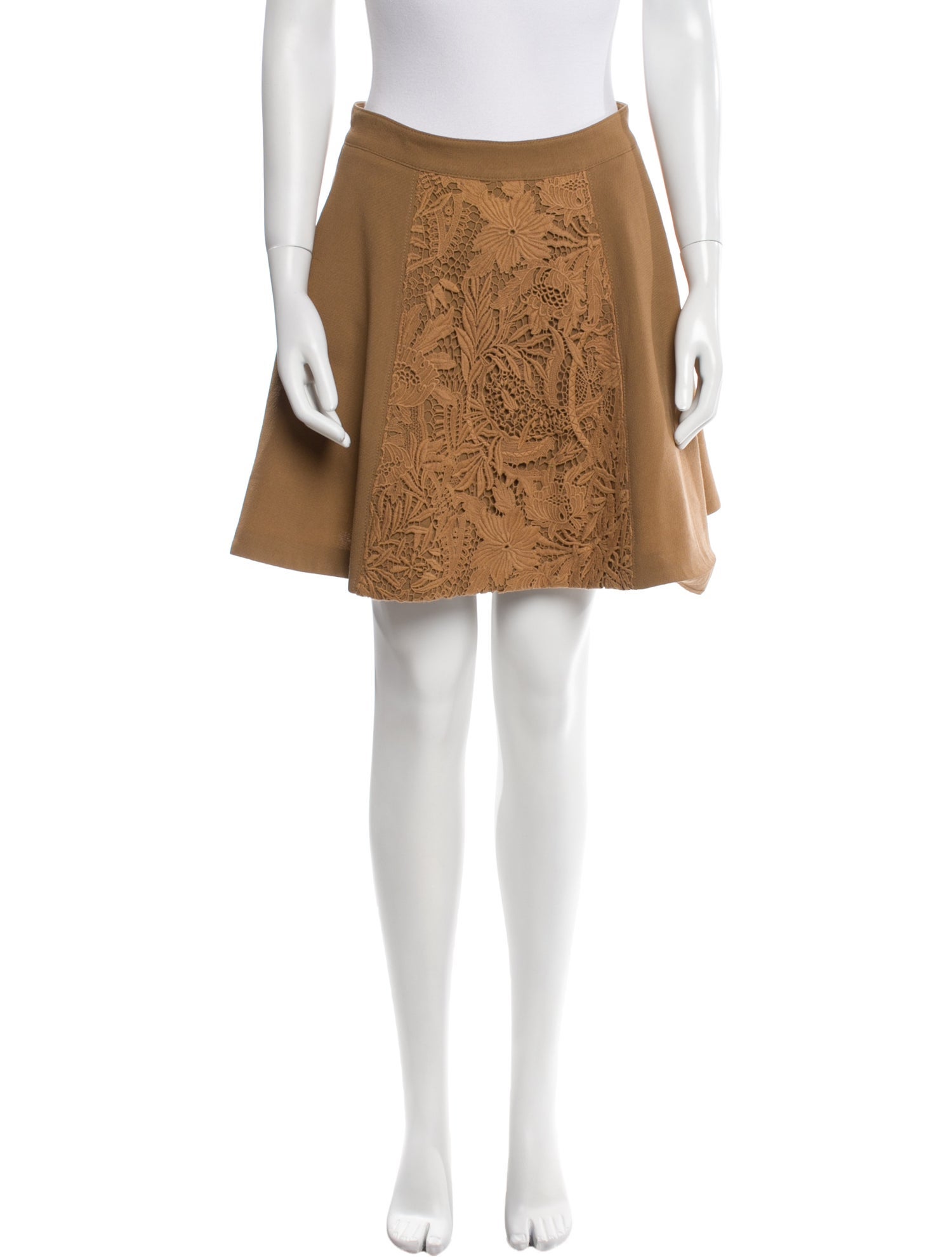 Tibi Eyelet Trim Mini Skirt