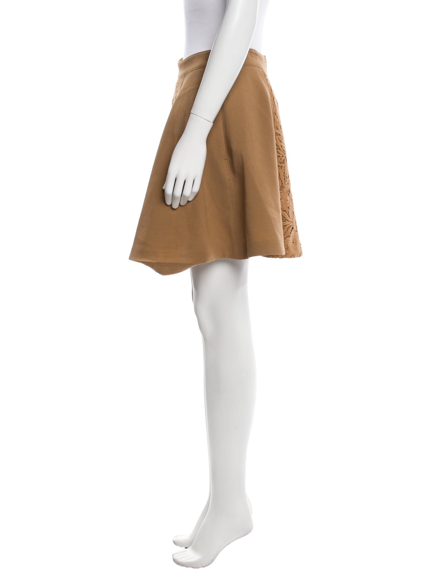 Tibi Eyelet Trim Mini Skirt