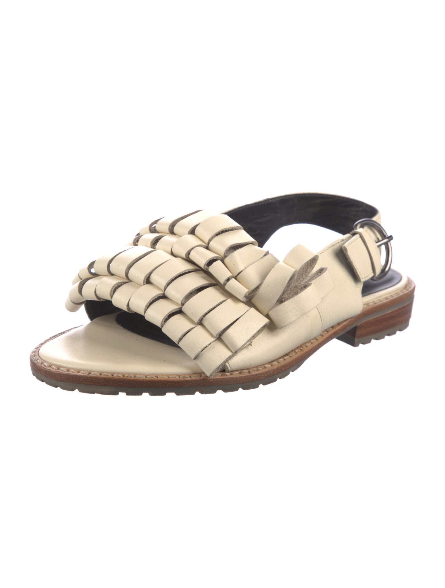 Tibi Leather Slingback Sandals