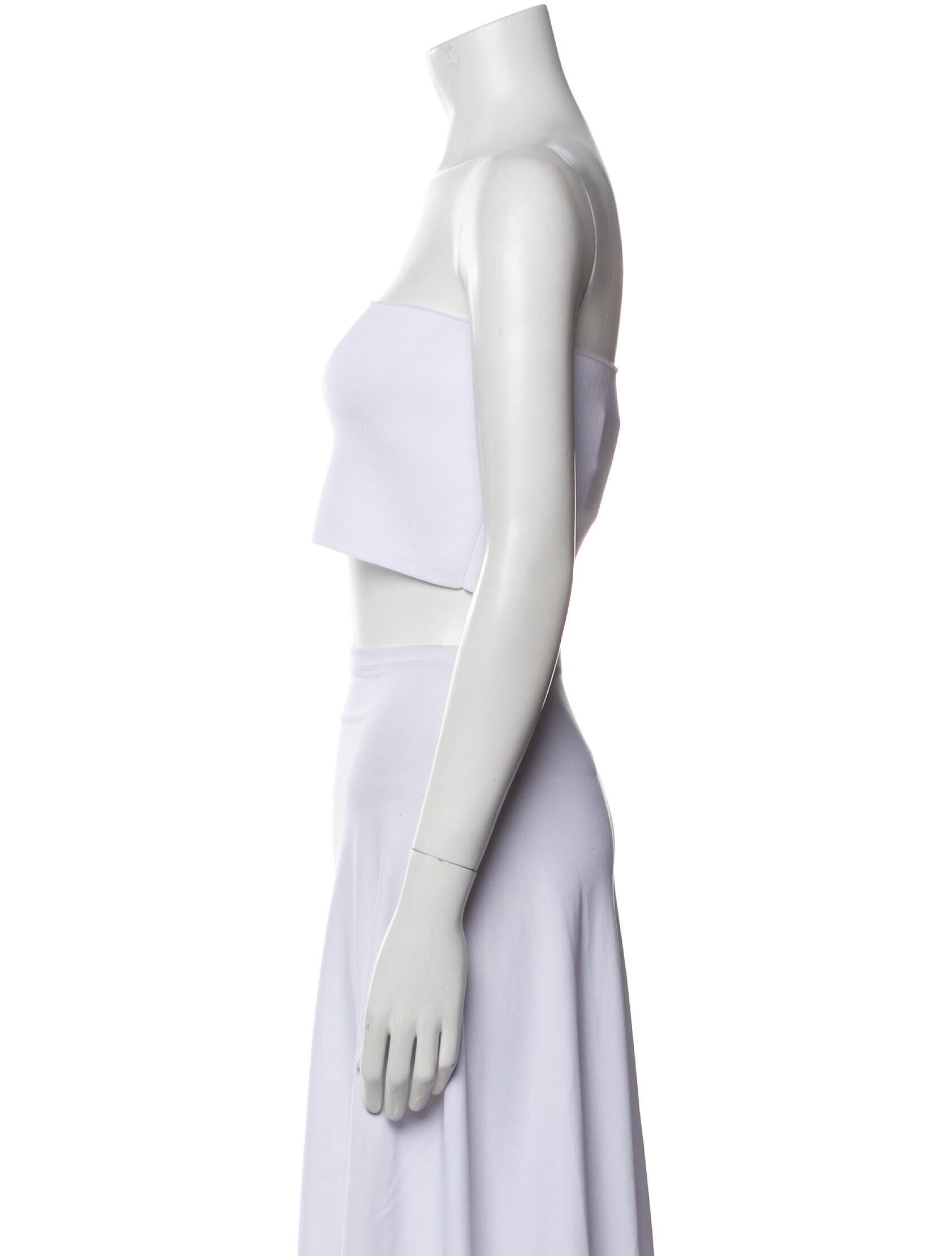 Tibi Strapless Crop Top