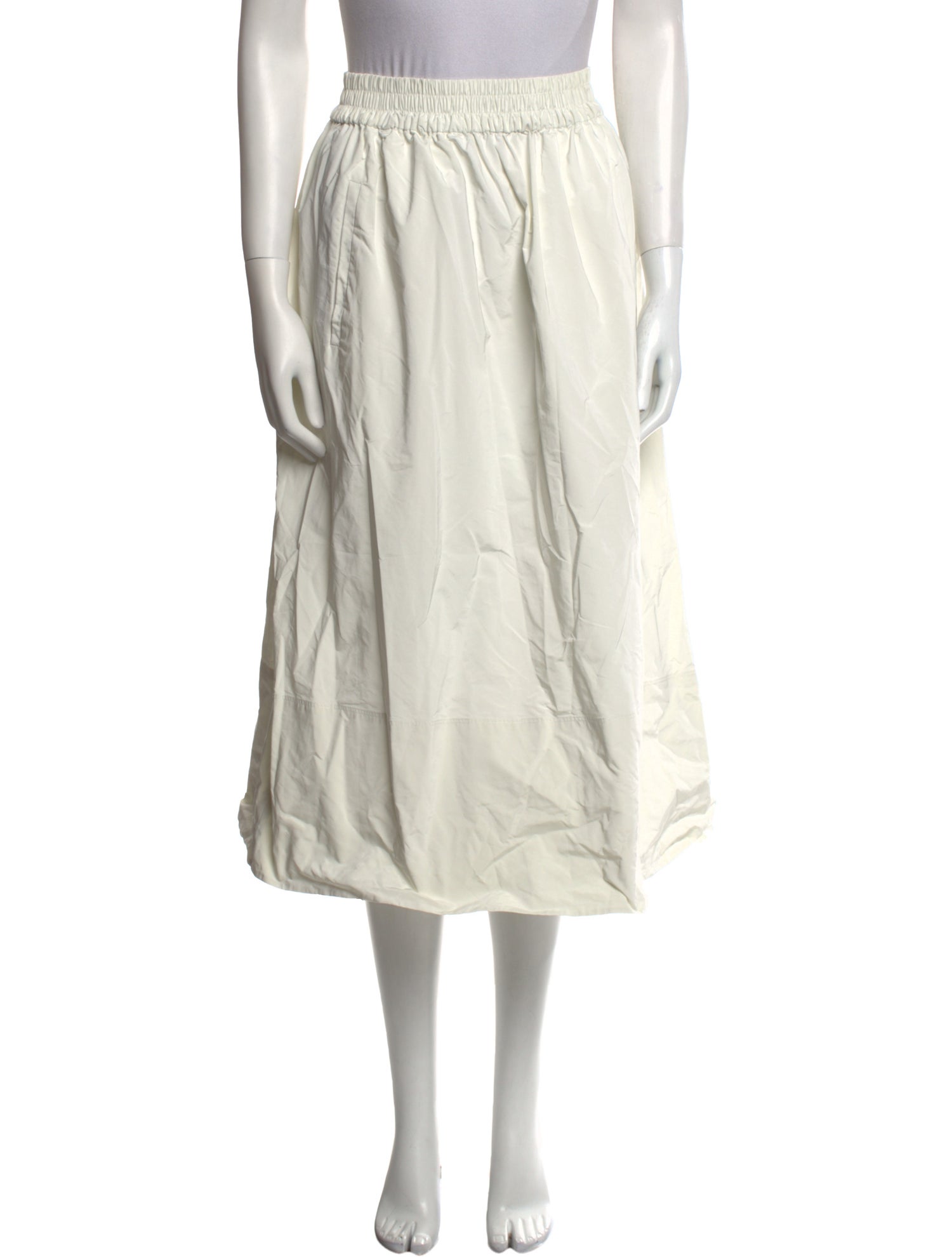 Tibi Pleated Accents Midi Length Skirt