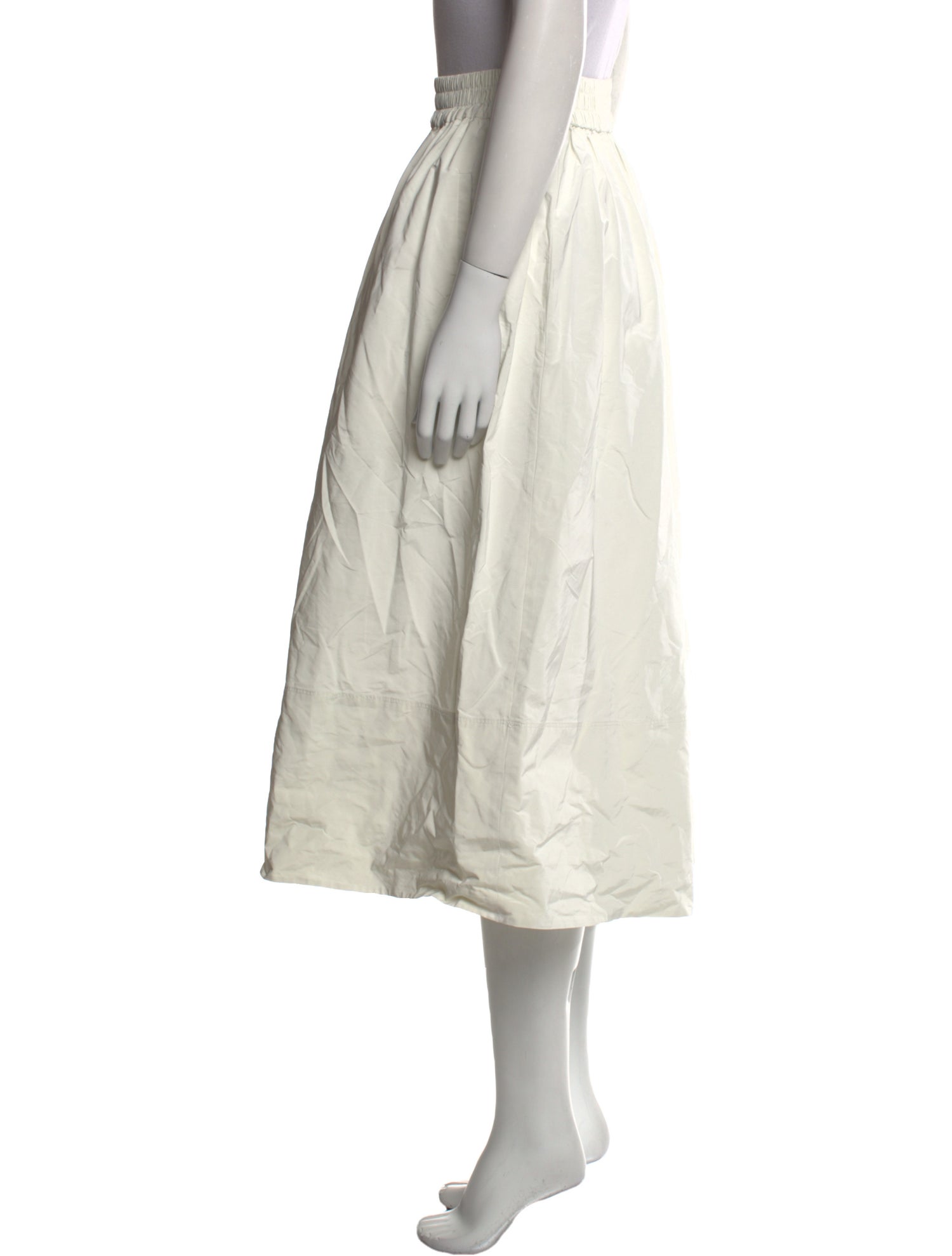 Tibi Pleated Accents Midi Length Skirt