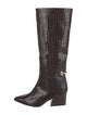 Tibi Embossed Leather Riding Boots