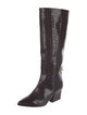 Tibi Embossed Leather Riding Boots