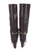 Tibi Embossed Leather Riding Boots