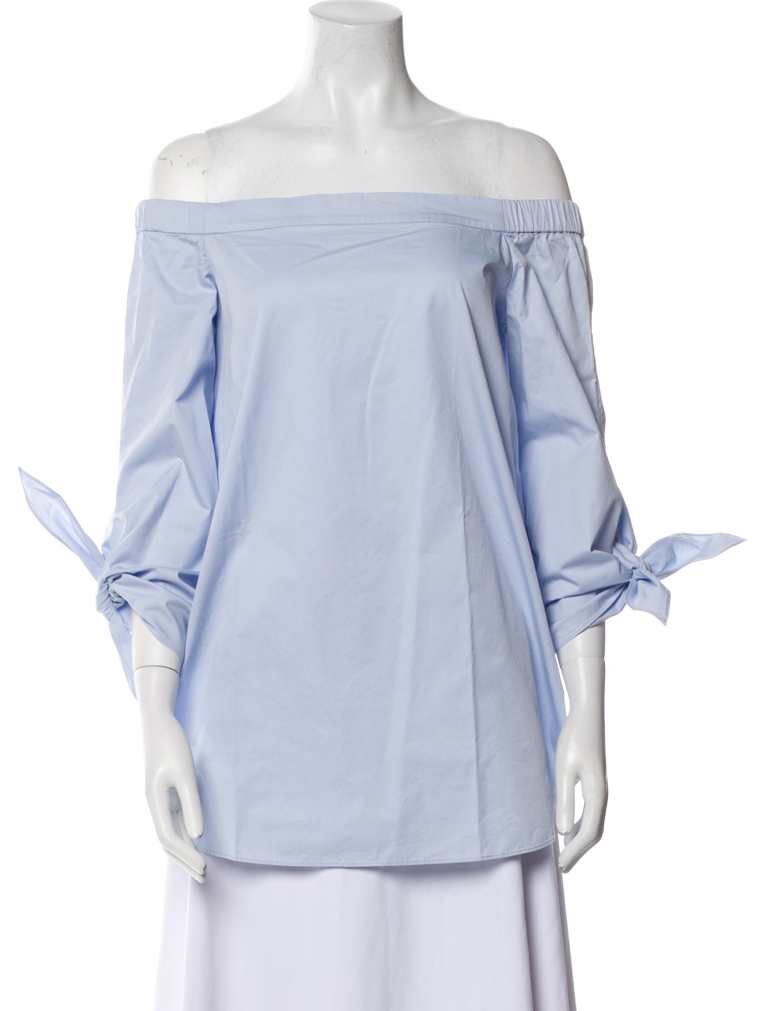 Tibi Off-The-Shoulder Three-Quarter Sleeve Tunic