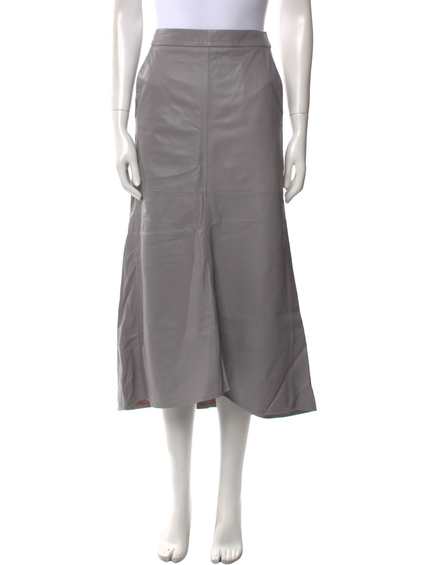 Tibi Leather Midi Length Skirt