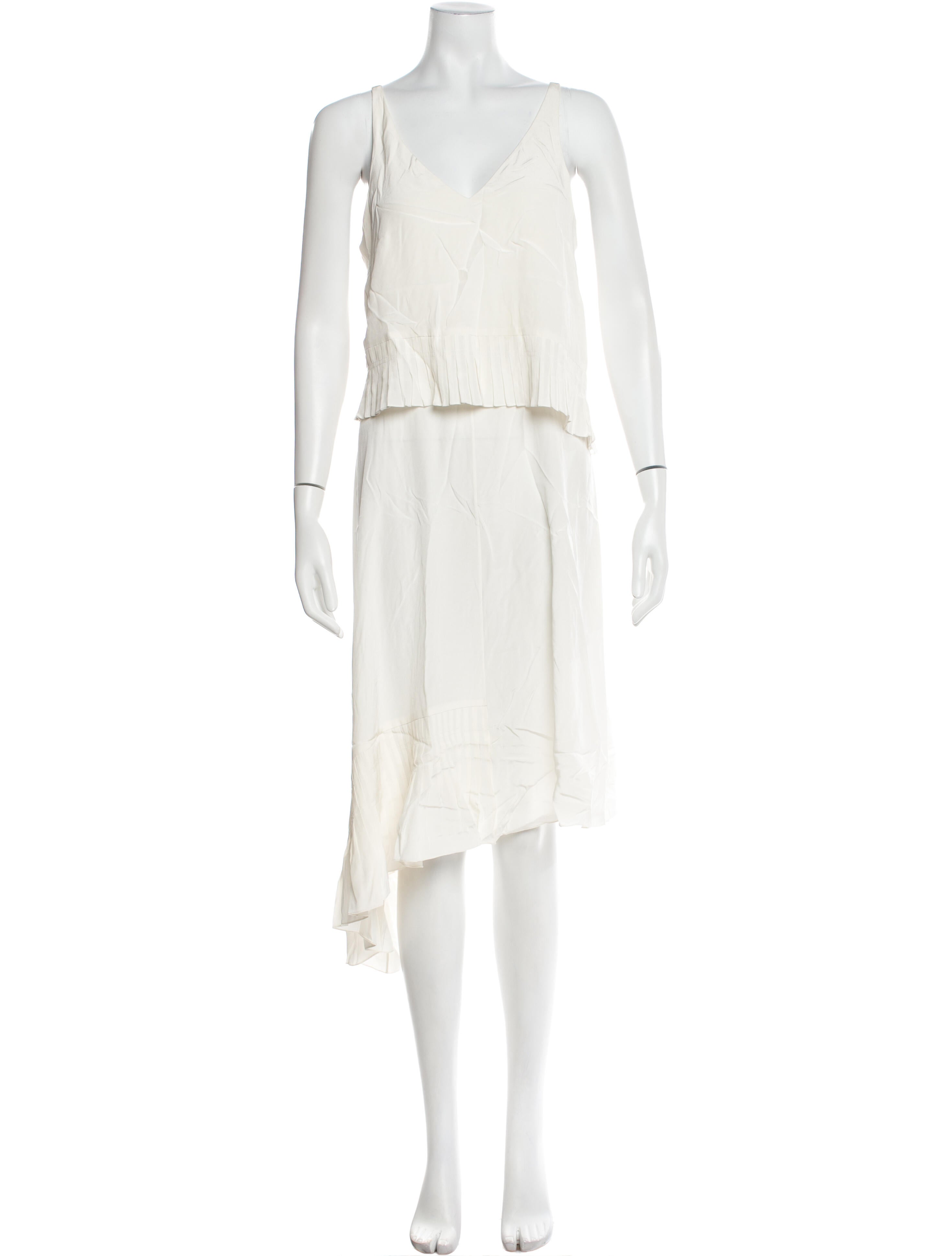 Tibi V-Neck Long Dress