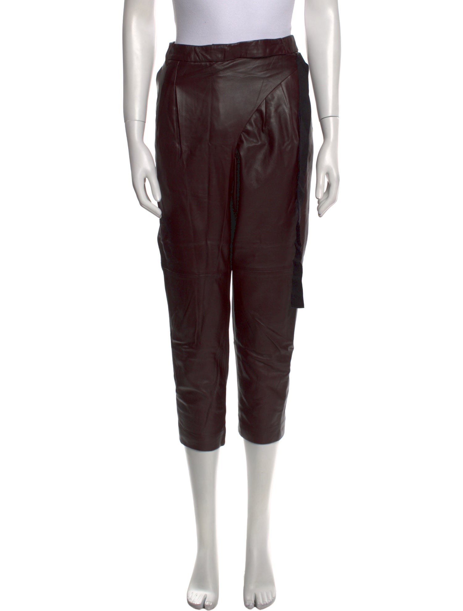 Tibi Leather Skinny Leg Pants