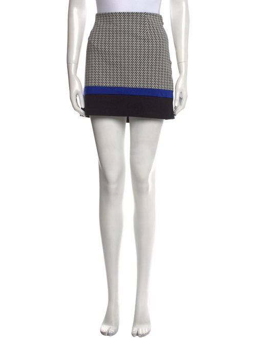 Tibi Houndstooth Print Mini Skirt