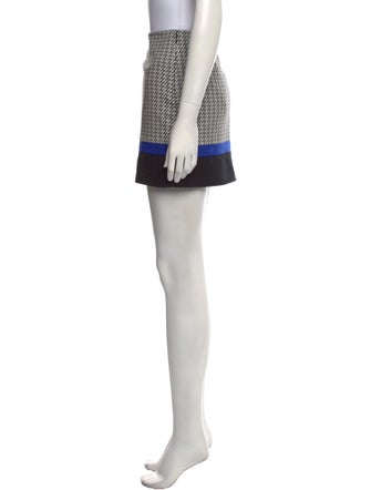 Tibi Houndstooth Print Mini Skirt